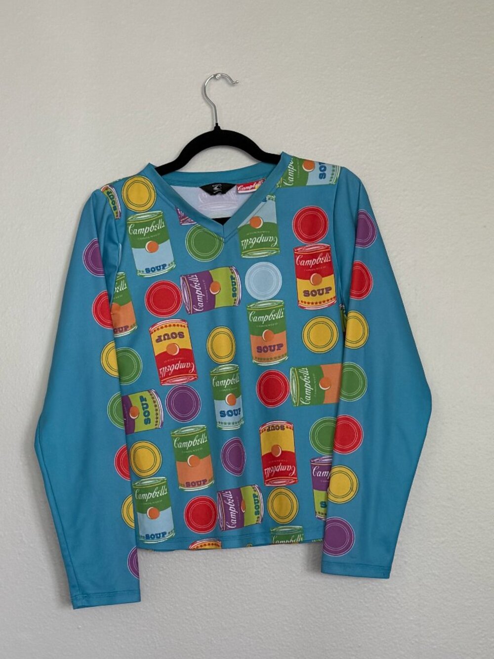 Vintage Canari Campbell's Soup Long Sleeve Women's Cycling Jersey Pop Art M